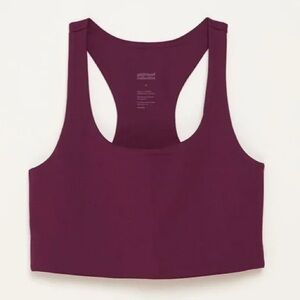Girlfriend Collective Paloma Racerback Bra Color Plum Size Small